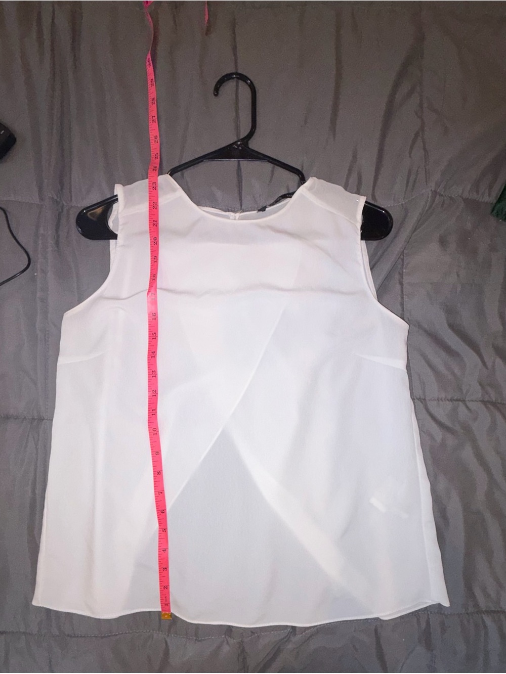 Zara Basic White Sleeveless Blouse Open Back Size M - Picture 6 of 6